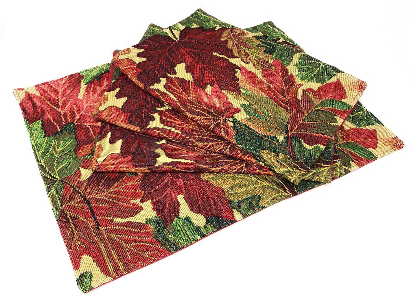 Tache Thanksgiving Leaves Fall Foliage Vintage Tapestry Placemat Set of 4 (11516PM)