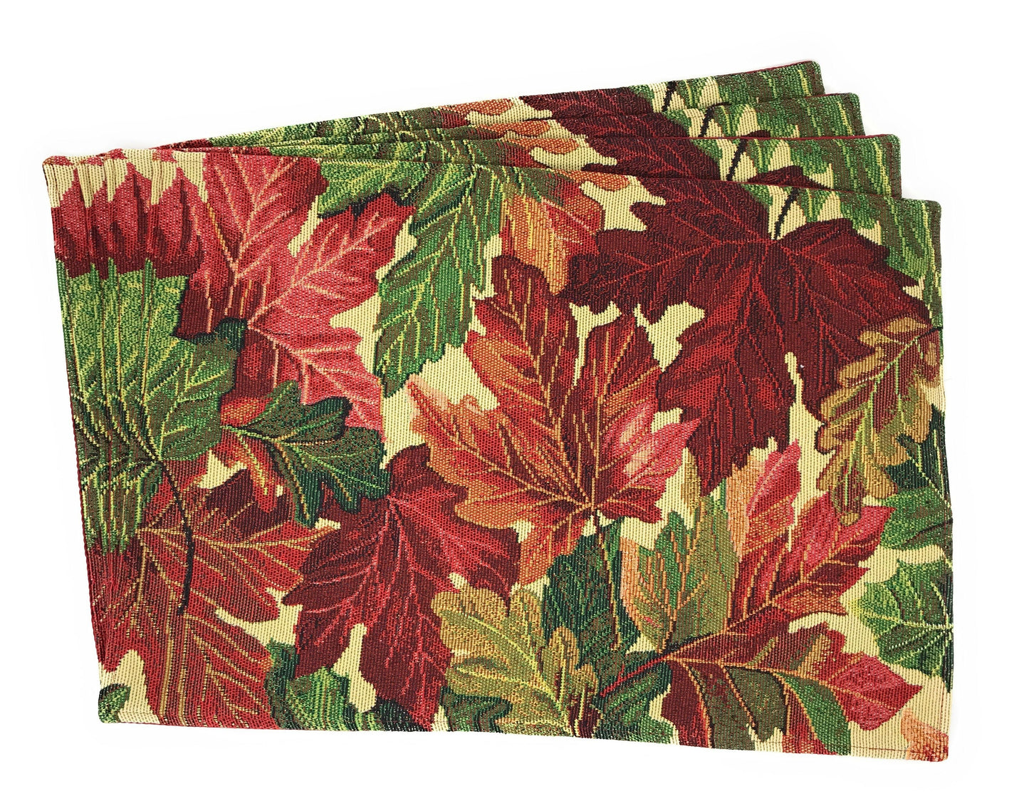 Tache Thanksgiving Leaves Fall Foliage Vintage Tapestry Placemat Set of 4 (11516PM)