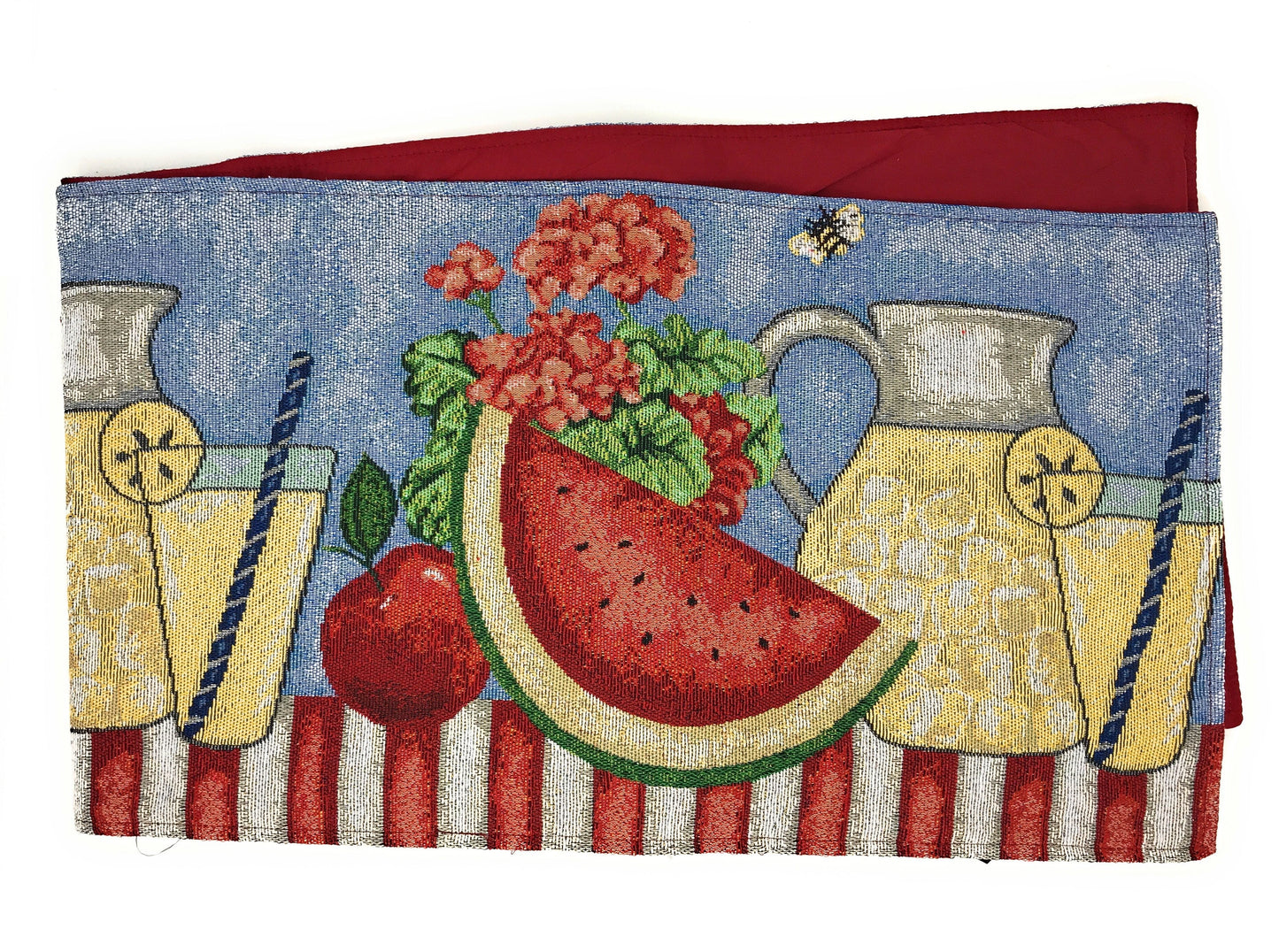 Tache Fruity Drinks Watermelon Lemonade Woven Tapestry Table Runners (13082TR)
