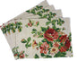 Tache Sweet Roses Vintage Ivory Woven Tapestry Placemat Set (17593PM)