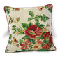 Tache Sweet Roses Vintage Ivory Woven Tapestry Throw Pillow Cover (17593CC)