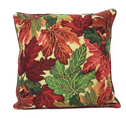 Tache Warm Colorful Thanksgiving Leaves Fall Foliage Throw Pillow Cover (FF11516CC)