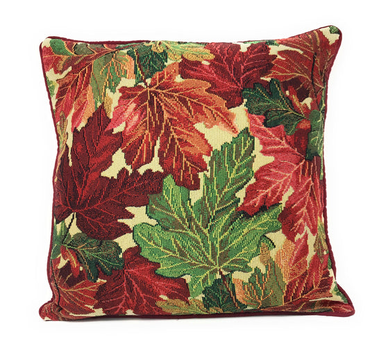 Tache Warm Colorful Thanksgiving Leaves Fall Foliage Throw Pillow Cover (FF11516CC)