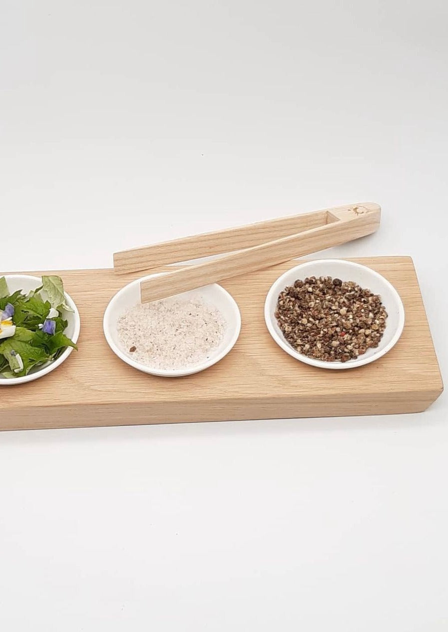 Magnetic Wooden Toast & Garnish Tongs