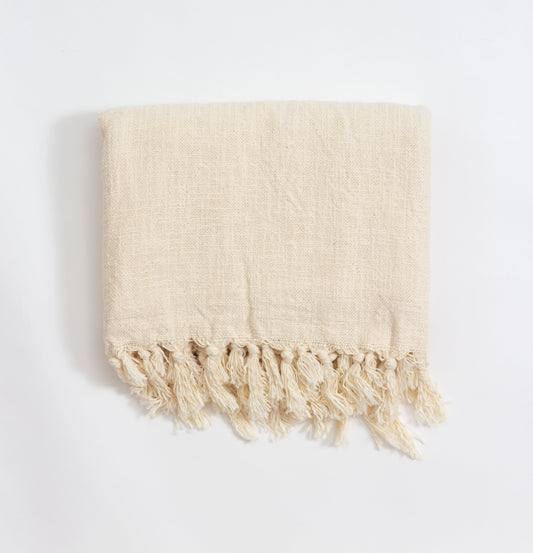 Pamuk Cotton Linen Bath/Beach Towel, Hand Woven in Turkey