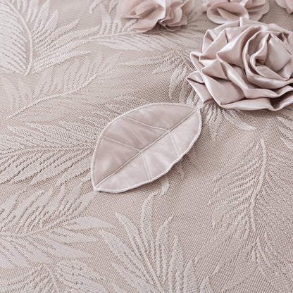 Tache Satin Floral Lace Ruffle Crème Beige Sweet Victorian Luxurious Comforter Set (MZ002C)