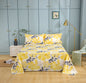 Tache Microfiber Watercolor Tropical Floral Yellow Blue Fitted Sheet / Flat Sheet (JHW-841)