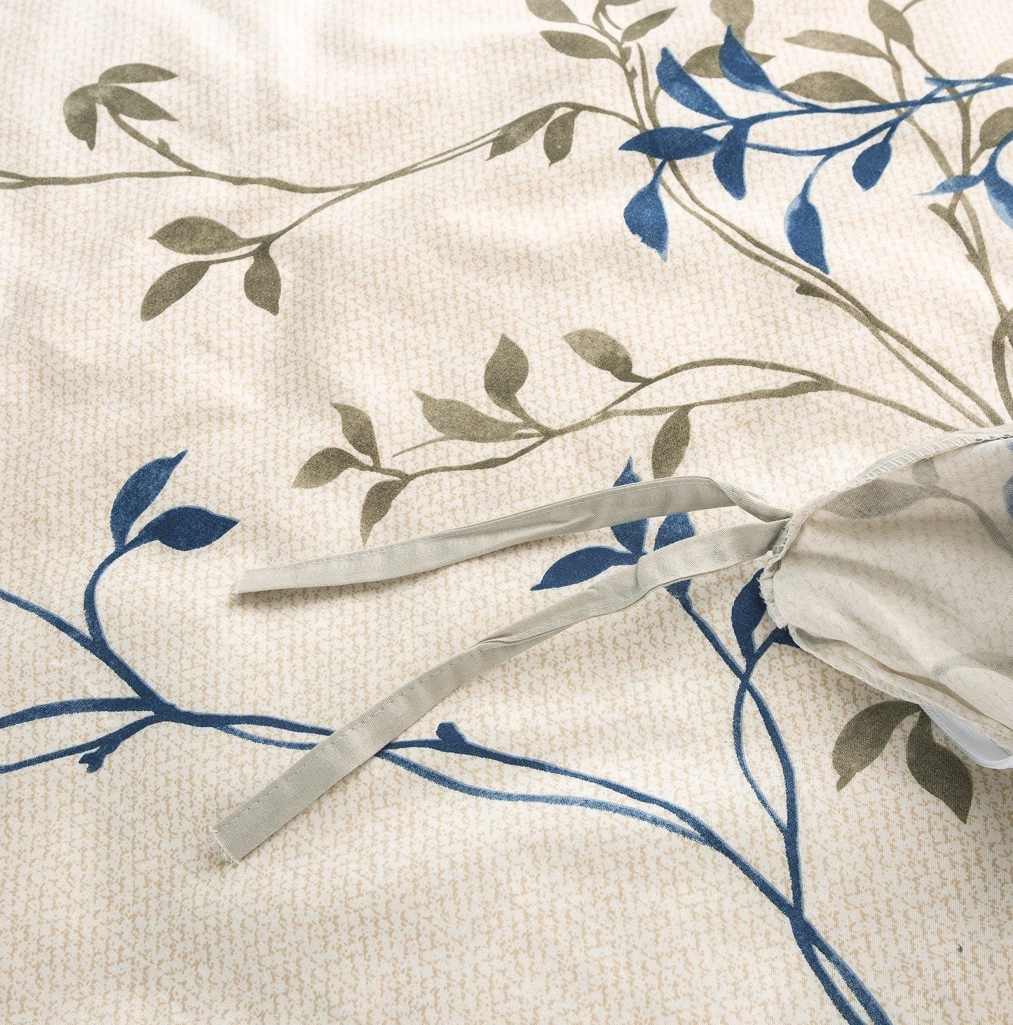 Tache Poplin Cotton Elegant Leaf Vine Cream Beige Duvet Cover (JHW-842)