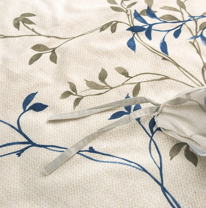 Tache Poplin Cotton Elegant Leaf Vine Cream Beige Duvet Cover (JHW-842)