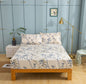 Tache Poplin Cotton Elegant Leaf Vine Cream Beige Fitted Sheet / Flat Sheet (JHW-842)