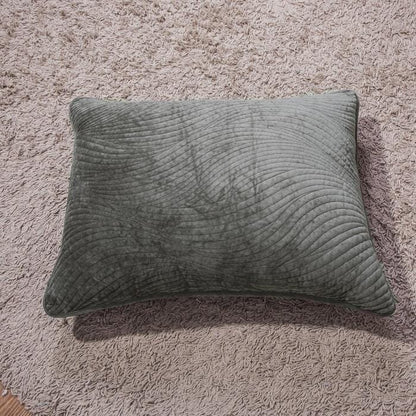 Tache Plush Dreams Dark Taupe Chocolate Waves Velvet Quilt Set (JHW-852BR)