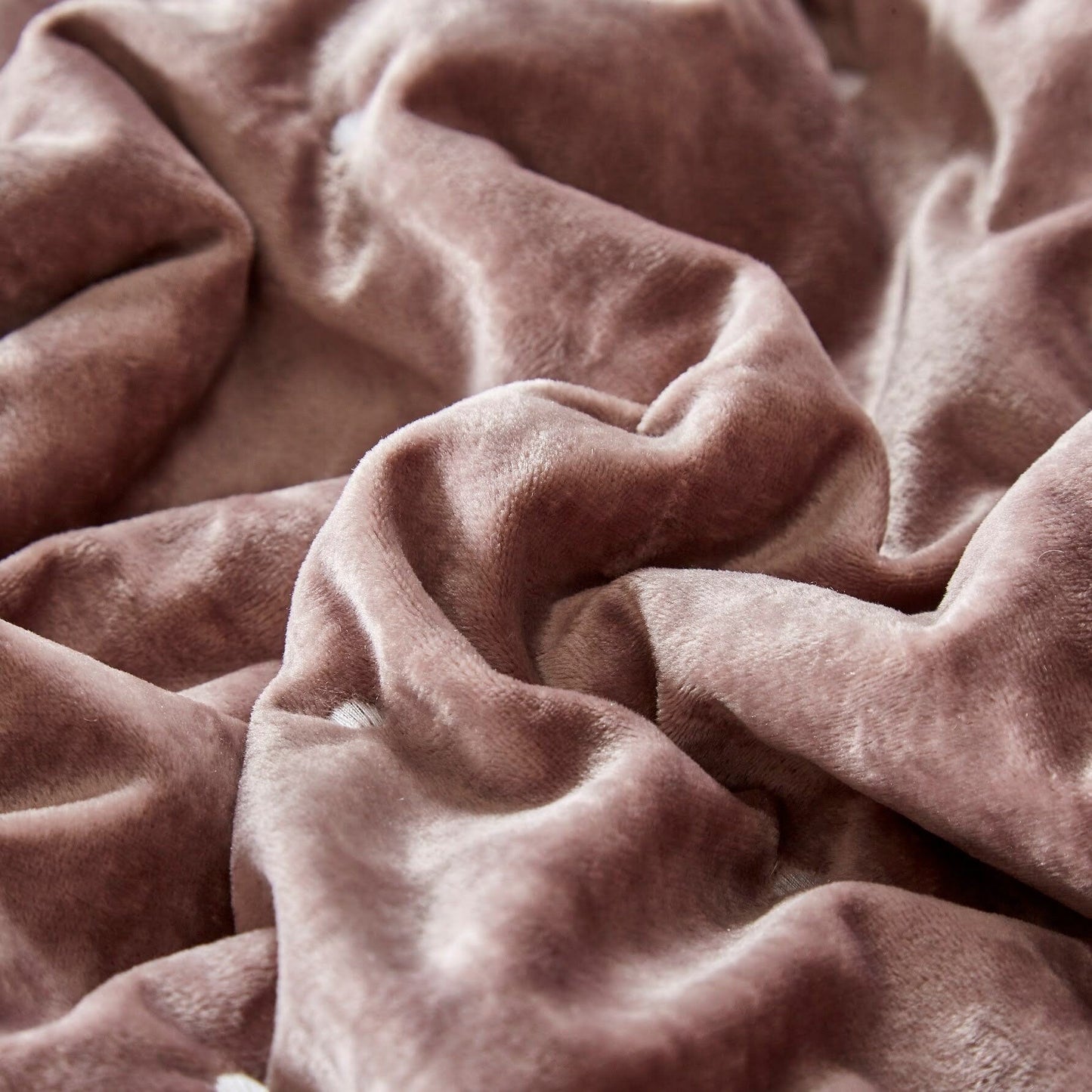 Tache Plush Dreams Purple Mauve Tufted Velvet Quilt Set (JHW-853P)