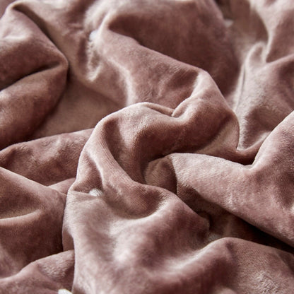 Tache Plush Dreams Purple Mauve Tufted Velvet Quilt Set (JHW-853P)