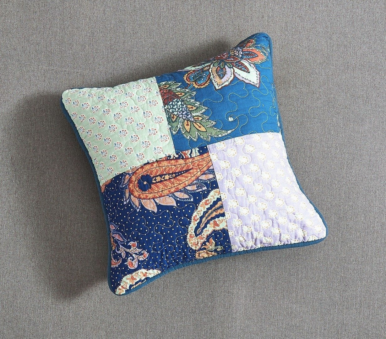 Tache Cotton Patchwork Paisley Bohemian Night Flower Cushion Cover 2-Pieces (JHW-882)