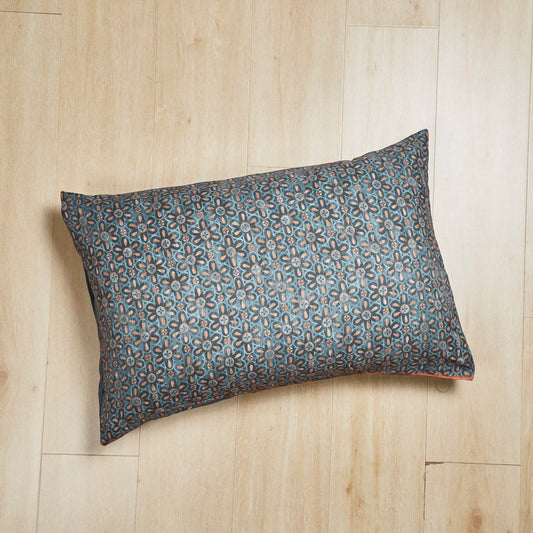Rustic Palace Lattice Floral Dark Teal Microfiber Pillowcases, Set of 2 – view 3