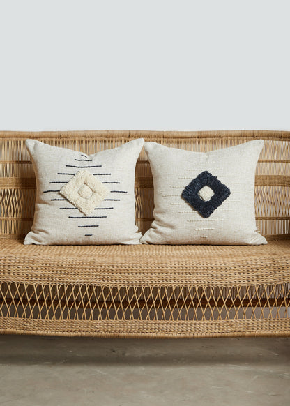 Khanya Throw Pillow in Grey and White