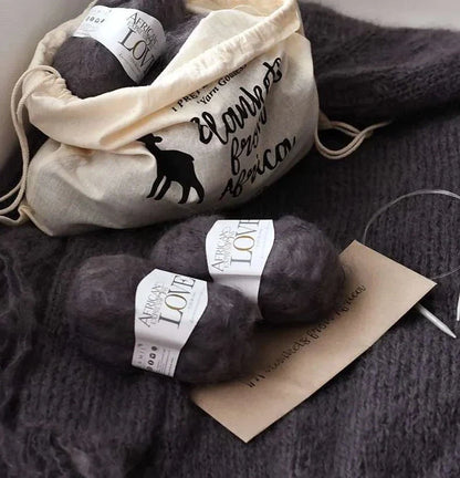 Grey Knit-Your-Own Love Poncho Kit