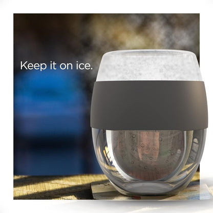 Unique Gift Idea for Wine Lover, Stemless Frozen Wine Glass - Insulated Chiller Freezer Cup, Freezable Liquid-Ice Double Wall (8.5oz) Gifts for Her/Women/Wife (Gift Boxed)