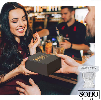 Margarita Freezer Glass Gift for Sister (Freezable Ice-Wall) Stemless Cocktail Cooling Cup - Drinking Gift Idea Christmas or Birthday for Sister in Law (12oz)