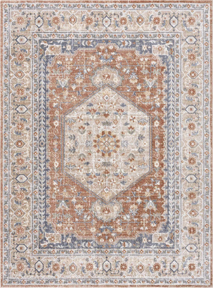 Gael Rust Boutique Washable Rug