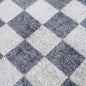 Alie Blue Gray Checkered Washable Rug