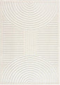 Deron White Washable 3D Rug