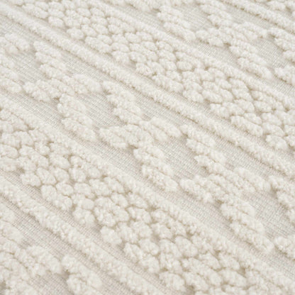 Fadey White 3D Washable Rug