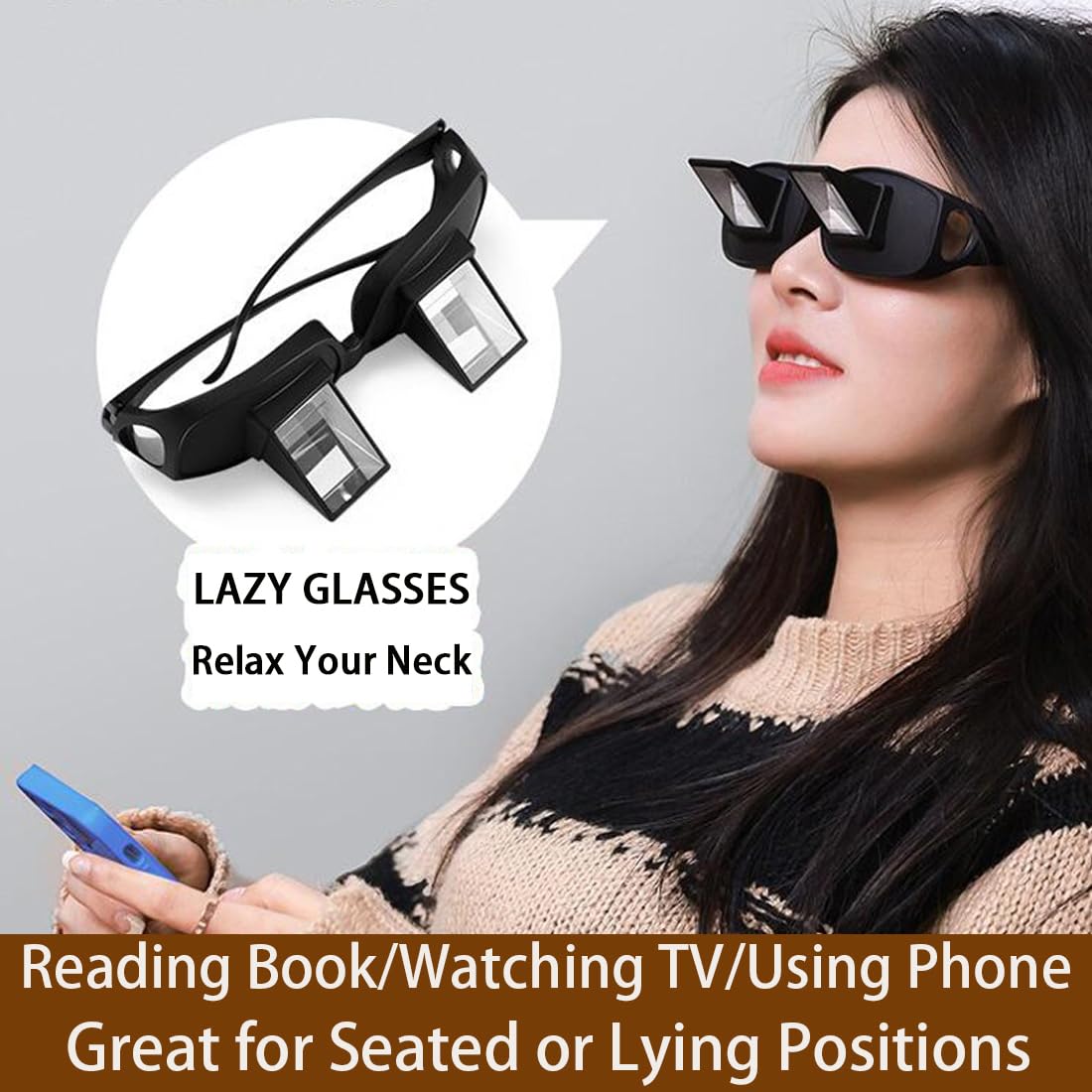 Lazy Reader Glasses - Myopia Relief for Bed Reading & TV Viewing