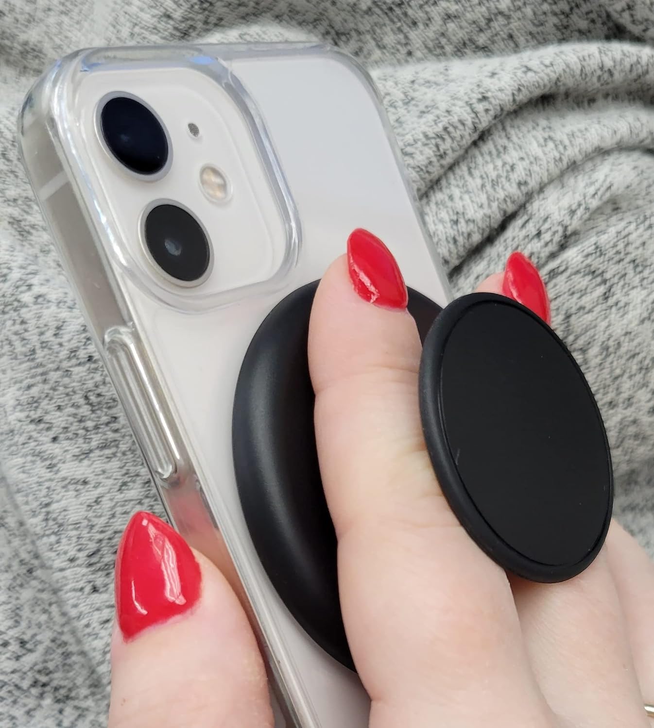 Magnetic Phone Grip - Designed for MagSafe, iPhone 15 Pro Max and iPhone 14/13/12 Cases and Accessories (2-in-1 Holder + Kickstand)