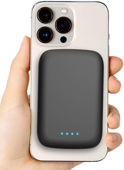 MagSafe Fast Charging Battery Pack for iPhone, Compatible with MagSafe - Ultra Slim Magnetic Power Bank, Portable Fast Charge Wireless Travel Charger (5000mAh)