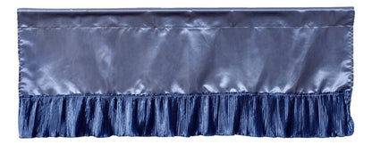 Tache Satin Ruffle Sweet Victorian Window Curtain Tailored Valance 18x52" Blue (MZ002)