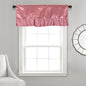 Tache Satin Ruffle Sweet Victorian Window Curtain Tailored Valance 18x52" Pink (MZ002)