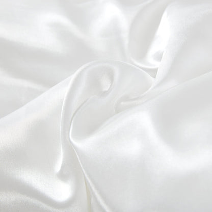 Tache Satin Floral Lace Ruffle White Sweet Victorian Luxurious Comforter Set (MZ002W)
