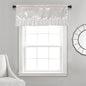 Tache Satin Ruffle Sweet Victorian Window Curtain Tailored Valance 18x52" White (MZ002)