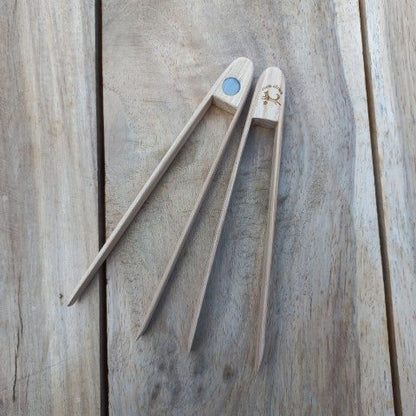 Magnetic Wooden Toast & Garnish Tongs