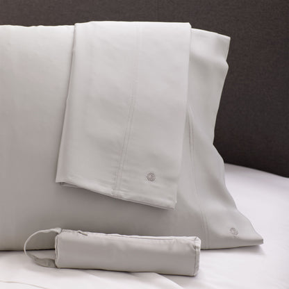 Clean Design Home® Satin Pillowcase, set of 2 + Matching Travel Bag