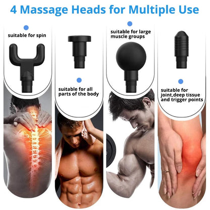Deep Tissue Massage Gun with Interchangeable Heads