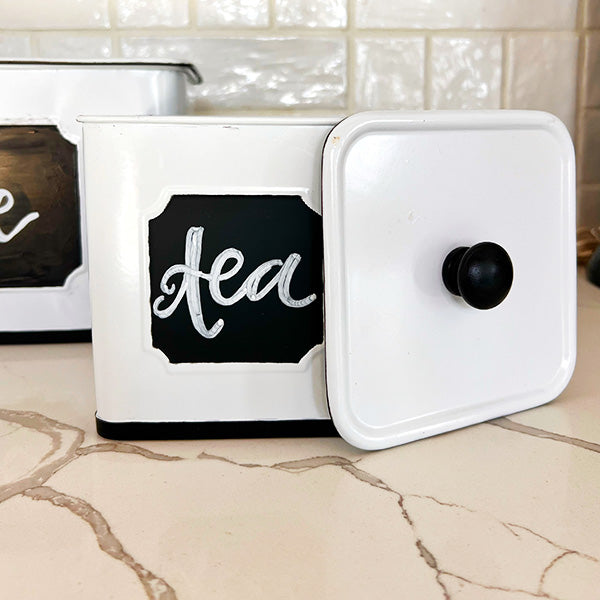 Customizable Metal Kitchen Canisters, Set of Three
