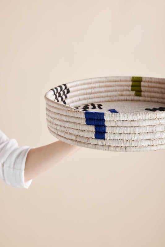 Mosaic Woven Nesting Tray