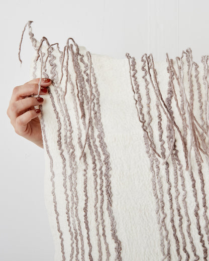 Musullah Fine Line Merino Wool and Silk Throw