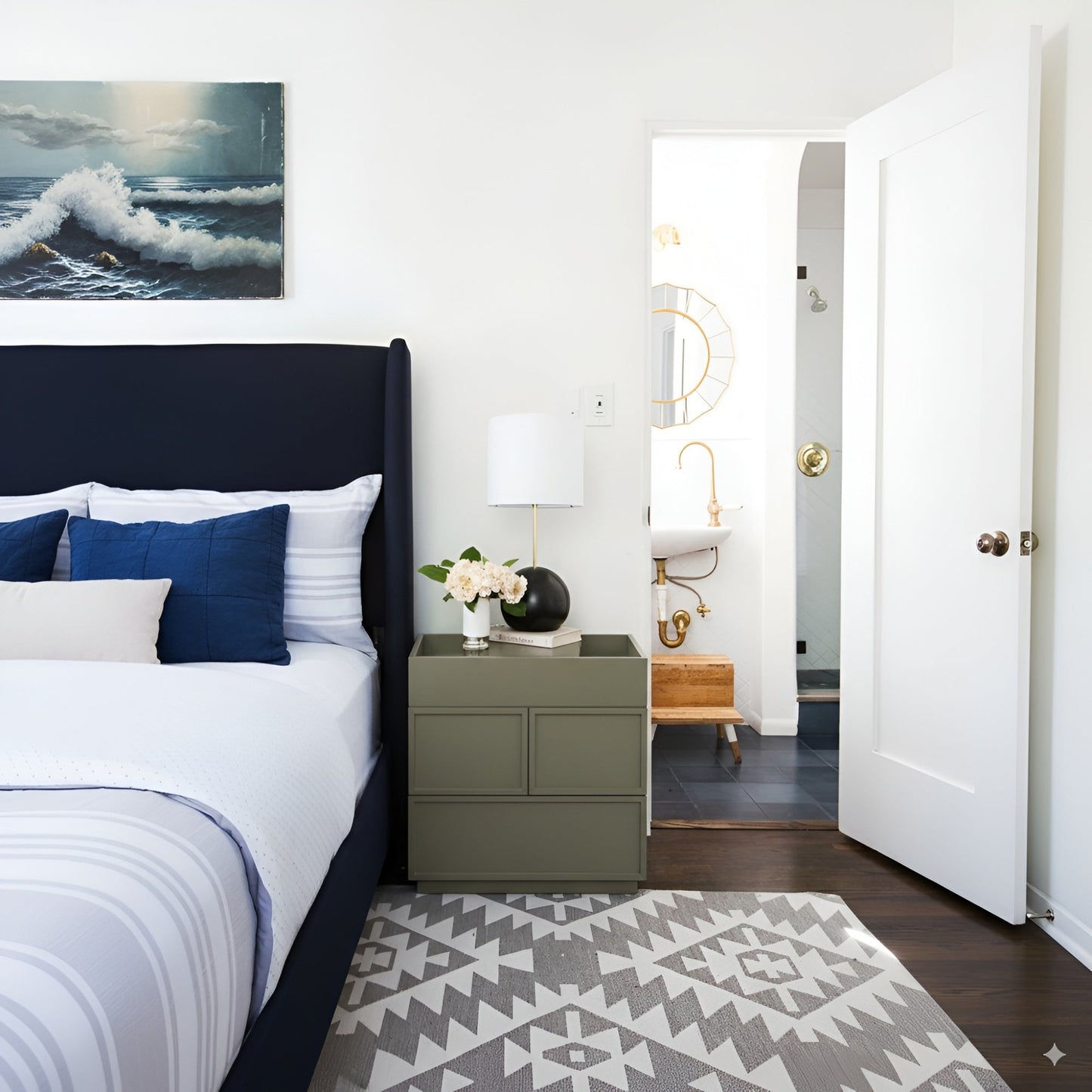 Luca Nightstand, Olive Green