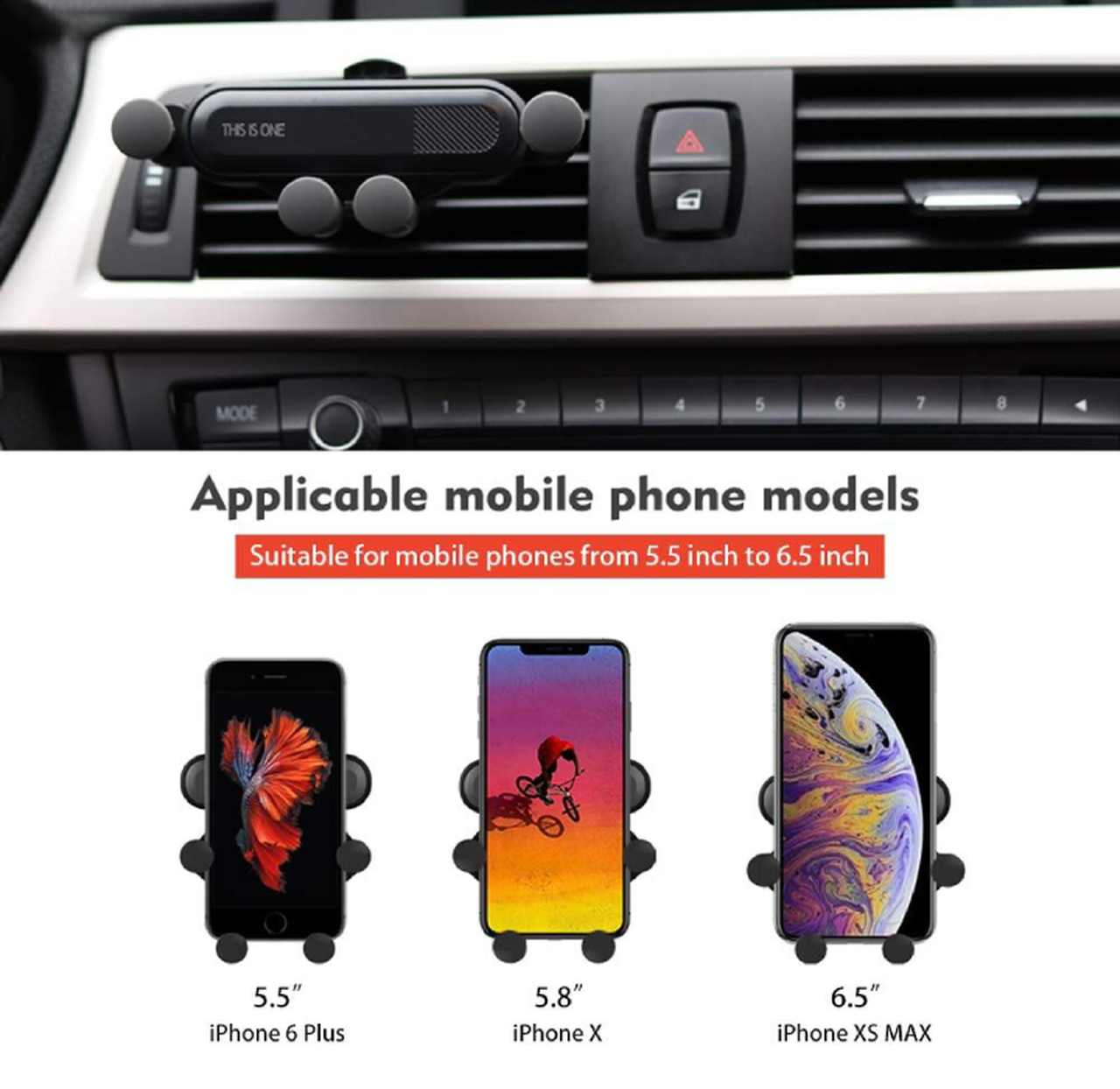 Gravity Universal Cell Phone Vent Mount