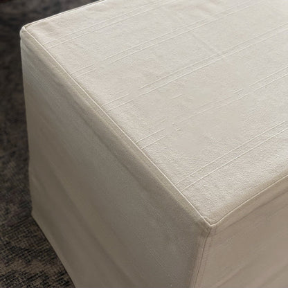 Deluxe Slipcover Upholstered Ottoman