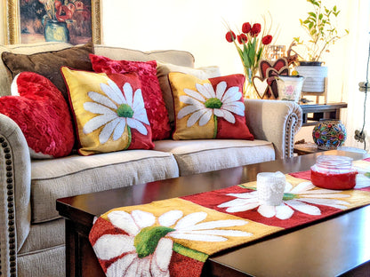 Tache Floral Loves Me Not Daisy Tapestry Throw Pillow Cover (9046)