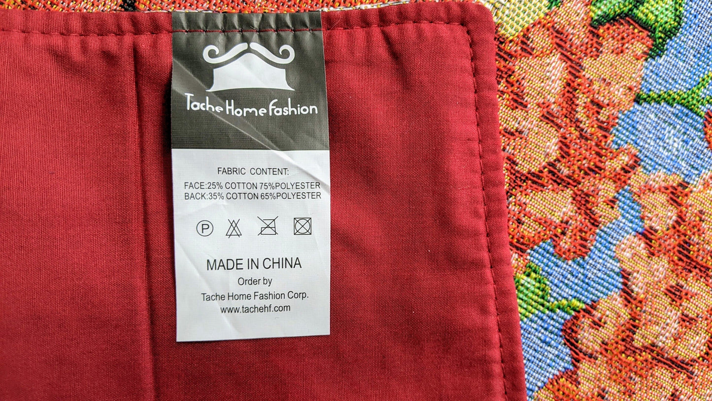 Tache Fruity Drinks Watermelon Lemonade Woven Tapestry Placemat Set (13082PM)