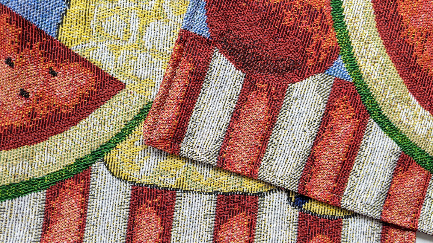Tache Fruity Drinks Watermelon Lemonade Woven Tapestry Placemat Set (13082PM)