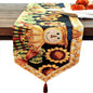Tache Sunflower Field Scarecrow Autumn Harvest Woven Tapestry Table Runners (11712TR)