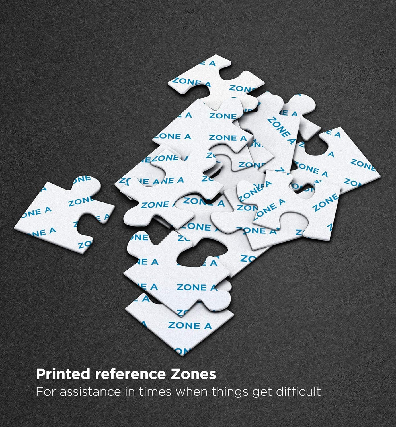 QuizQuirk 1000 Piece Puzzle, Colorful Wooden Blocks Jigsaw Puzzle for Adults/Teens (Puzzle Saver Kit Included)