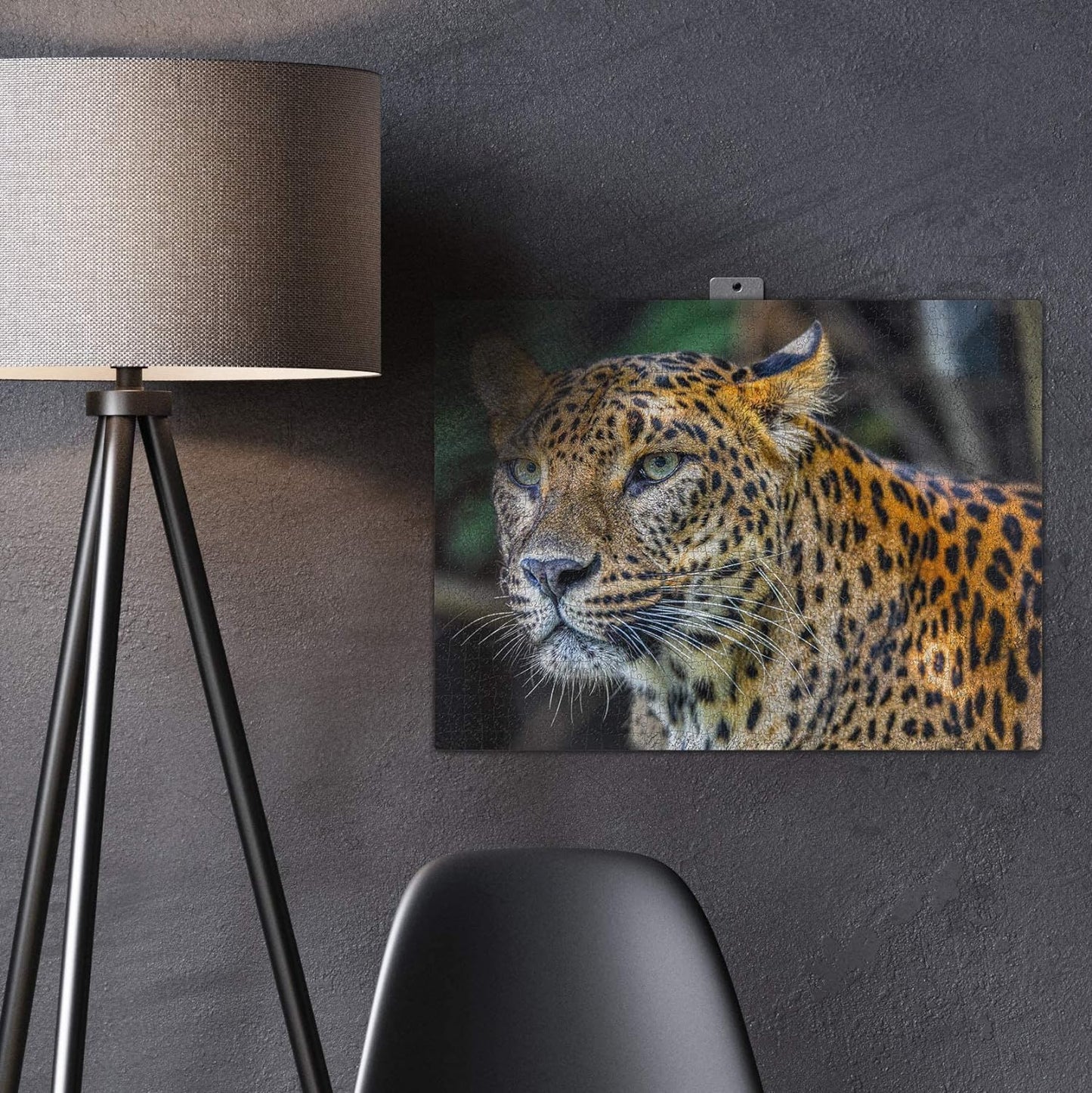 QuizQuirk 1000 Piece Puzzle, Bold Leopard Jigsaw Puzzle for Adults/Teens (Puzzle Saver Kit Included)