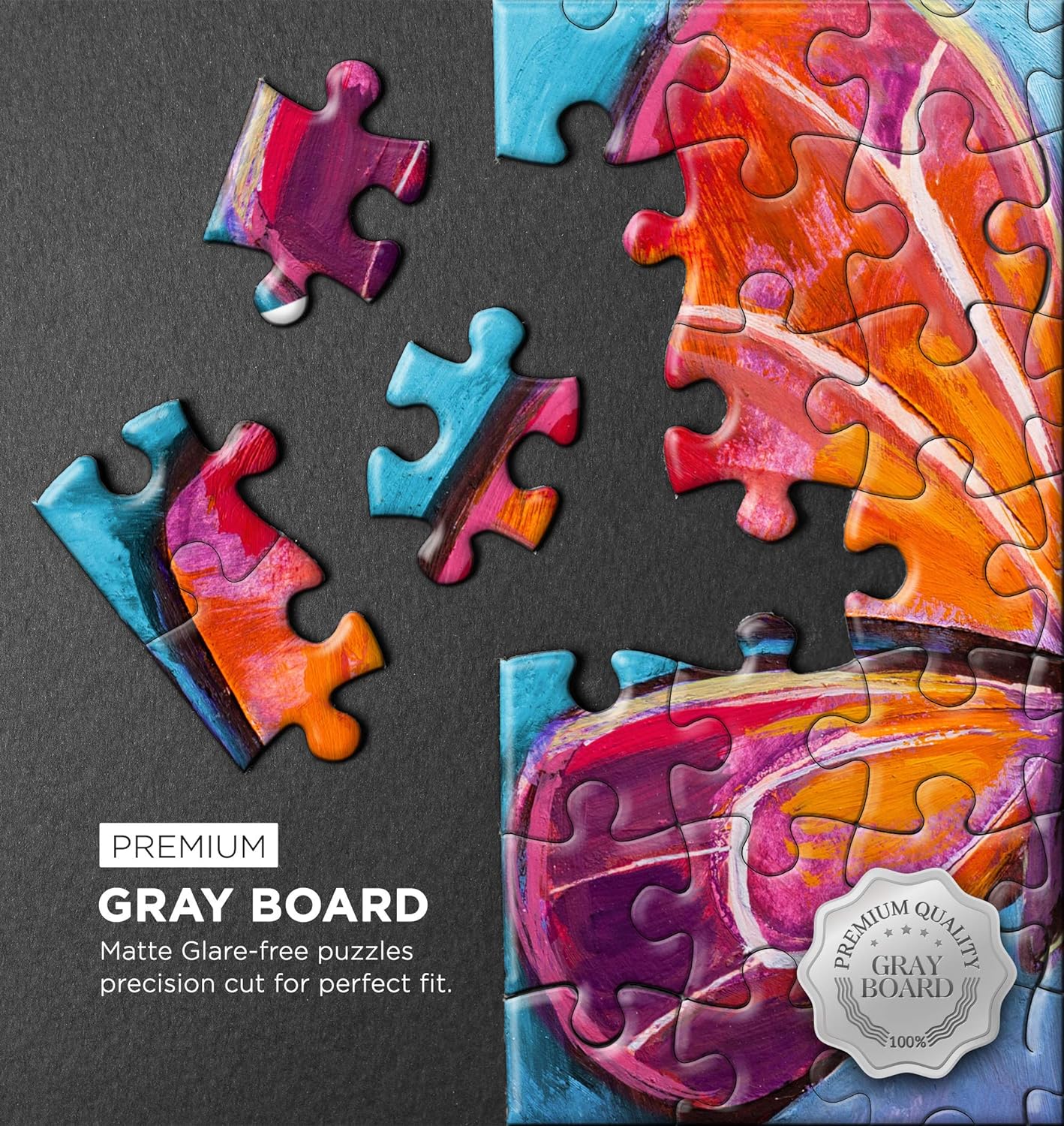 QuizQuirk 1000 Piece Puzzle, Butterfly Painting Jigsaw Puzzle for Adults/Teens (Puzzle Saver Kit Included)